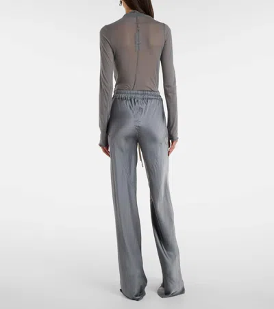 Rick Owens Oversized Charmeuse Wide-leg Pants