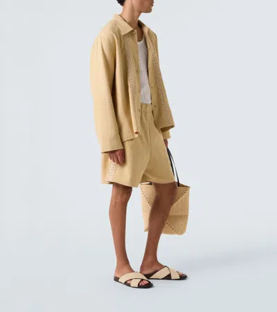 Commas Embroidered Overshirt In Brown