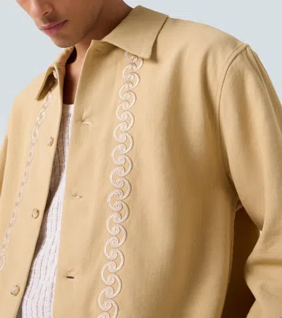 Commas Embroidered Overshirt In Brown