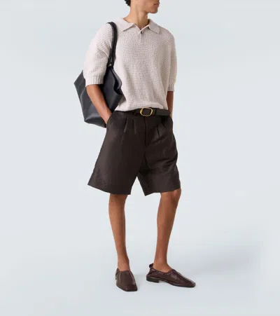 Commas Cotton Textured-knit Polo Shirt In Neutral