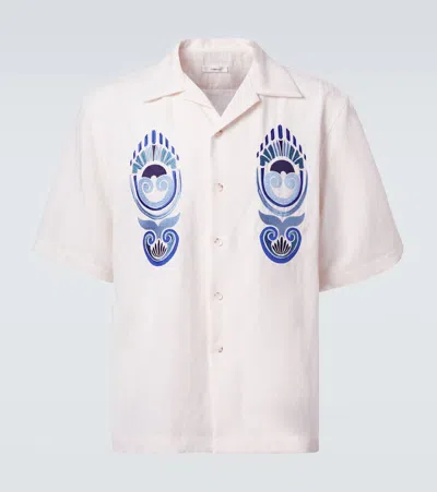 Commas Embroidered Shirt In White