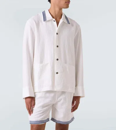 Commas Embroidered Overshirt In White