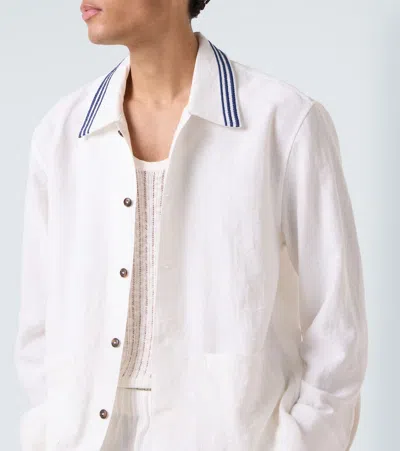Commas Embroidered Overshirt In White