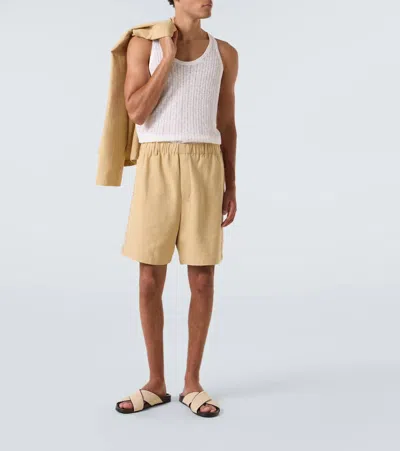 Commas Pointelle Cotton And Linen Tank Top In Pink