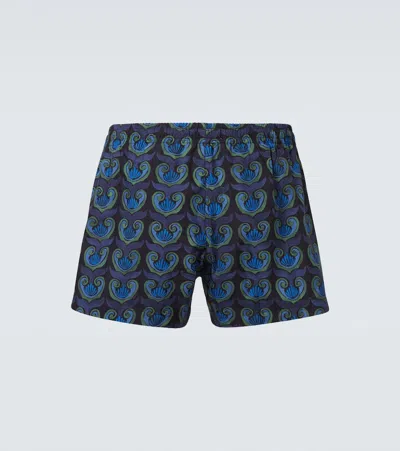 Commas Printed Swim Trunks In Blue
