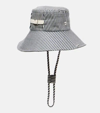Jacquemus De-nîmes Striped Denim Bucket Hat