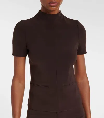 Courrèges Twill Top In Brown