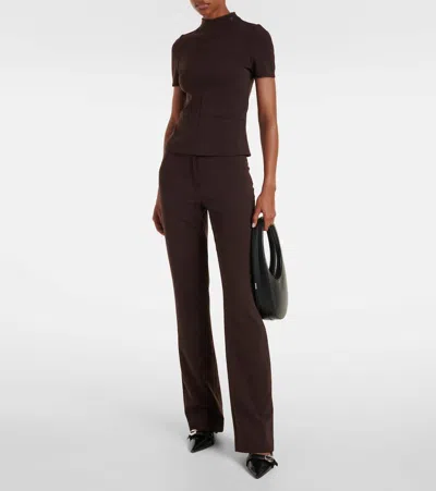 Courrèges Twill Top In Brown