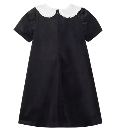 Patachou Embroidered Lace-trimmed Dress In Black