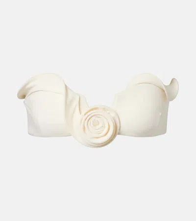 Magda Butrym Floral-appliqué Bikini Top