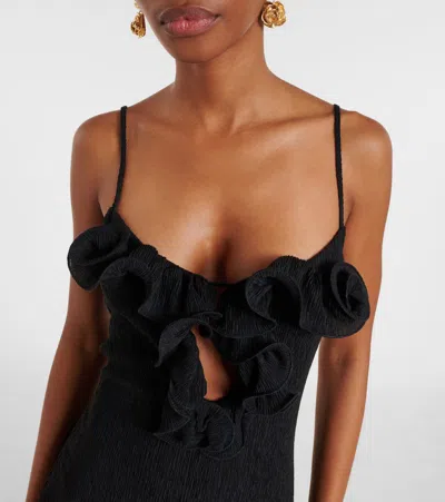 Magda Butrym Ruffled Sheer Minidress