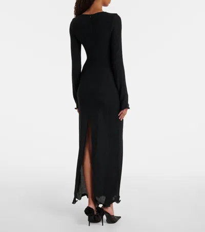 Magda Butrym Floral-appliqués Sheer Maxi Dress