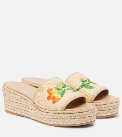 Valentino Bribri 65 Raffia Espadrille Sandals In Multi