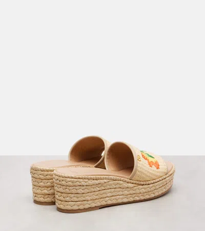 Valentino Bribri 65 Raffia Espadrille Sandals In Multi