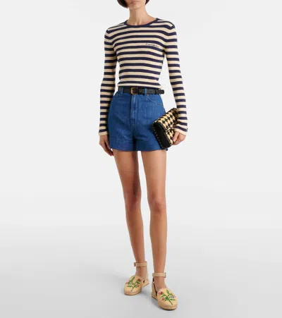 Valentino Bribri Embroidered Raffia Espadrilles