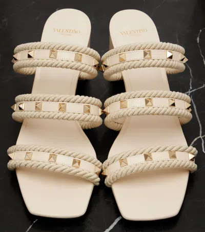 Valentino Rockstud Torchon 60 Leather Mules