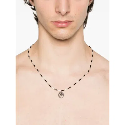 Palm Angels Black  White Necklaces