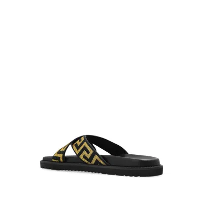Versace Black  Yellow Flip-flops & Slides