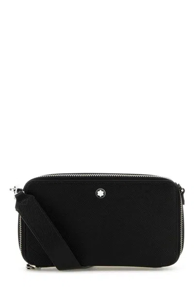 Montblanc Black Leather Crossbody Bag