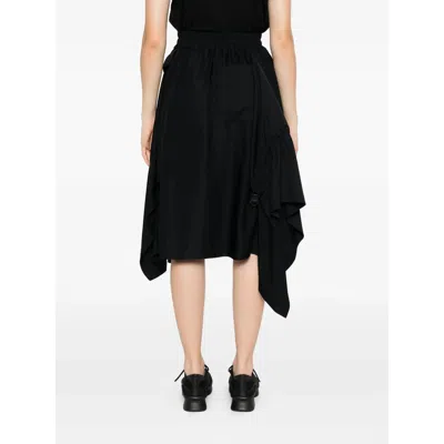 Y-3 Twill Asymmetrical Midi Skirt In Black