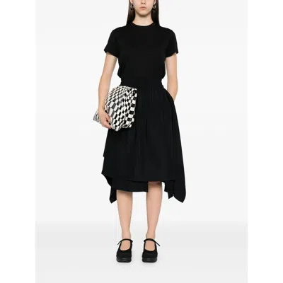 Y-3 Twill Asymmetrical Midi Skirt In Black