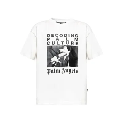 Palm Angels Logo Cotton T-shirt In White