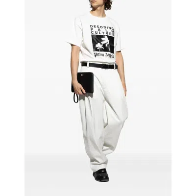 Palm Angels Logo Cotton T-shirt In White
