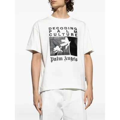 Palm Angels Logo Cotton T-shirt In White