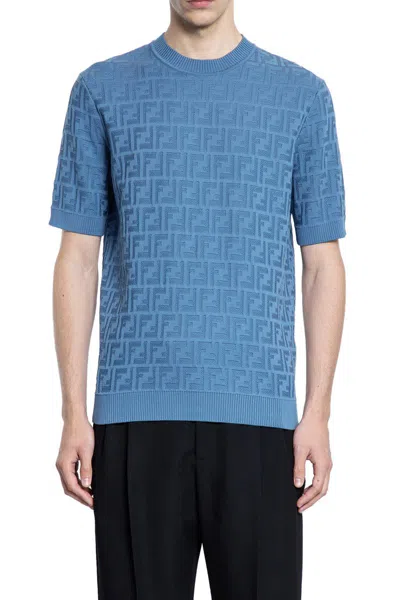 Fendi T-shirts & Tank Tops In Blue