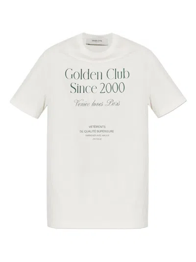 Golden Goose Journey Ms T-shirt Regular Light Cotton Jersey With Print In White