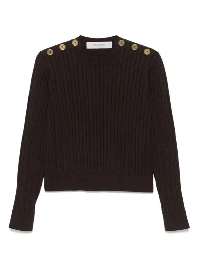 Golden Goose Brown Wool Blend Sweater In Brown