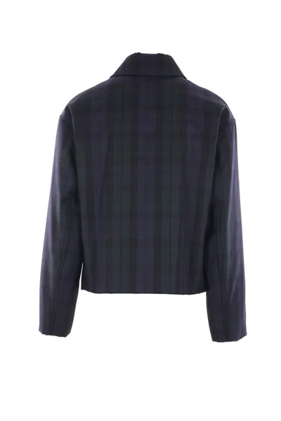 Jil Sander Plaid Zip-front Bomber Jacket In Multi