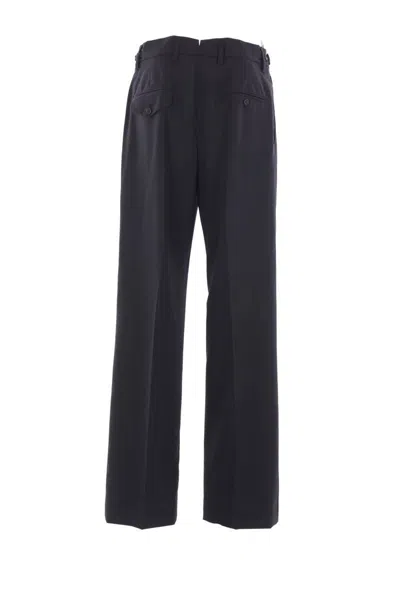 Prada Pleat-detailed Trousers In Blue