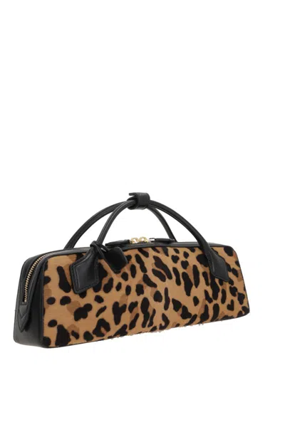 Alaïa Womens Le Teckel Leather Shoulder Bag Brun Sepia
