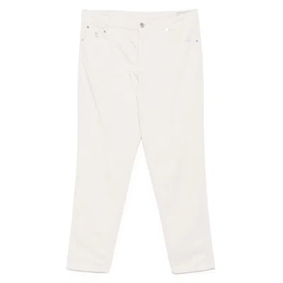 Brunello Cucinelli Cotton Trousers With Belt Loops And Rolled Cuffs