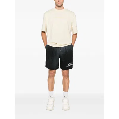 Amiri Logo-embroidered Silk Shorts