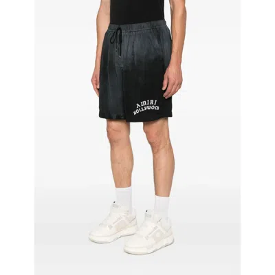 Amiri Logo-embroidered Silk Shorts