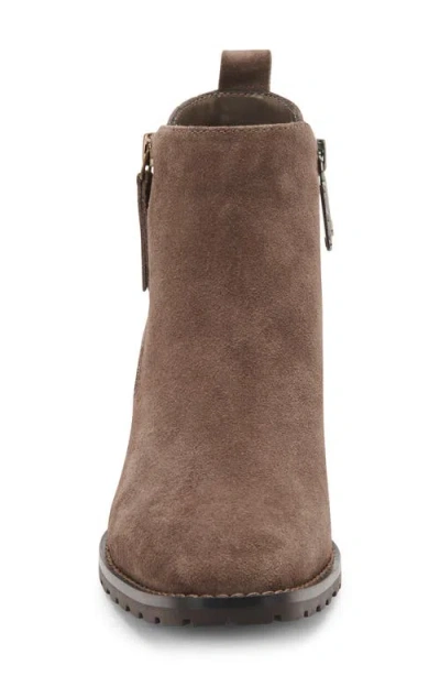 Blondo Samara Bootie In Dark Taupe Suede