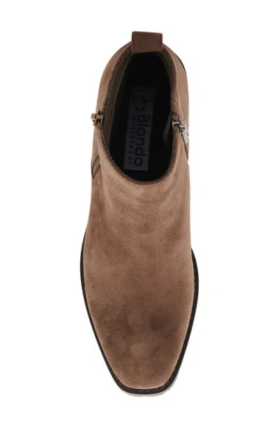 Blondo Samara Bootie In Dark Taupe Suede