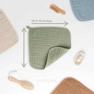 Comfy Cubs Muslin Washcloths In Multi
