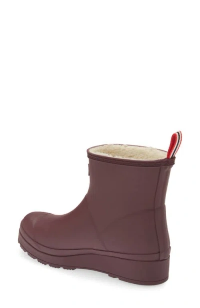 Hunter Play Short Faux Shearling Lined Waterproof Rain Boot