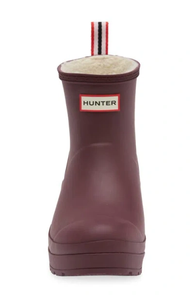 Hunter Play Short Faux Shearling Lined Waterproof Rain Boot