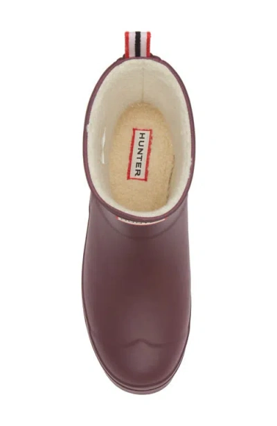 Hunter Play Short Faux Shearling Lined Waterproof Rain Boot