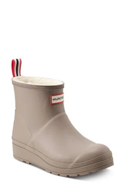 Hunter Play Short Faux Shearling Lined Waterproof Rain Boot