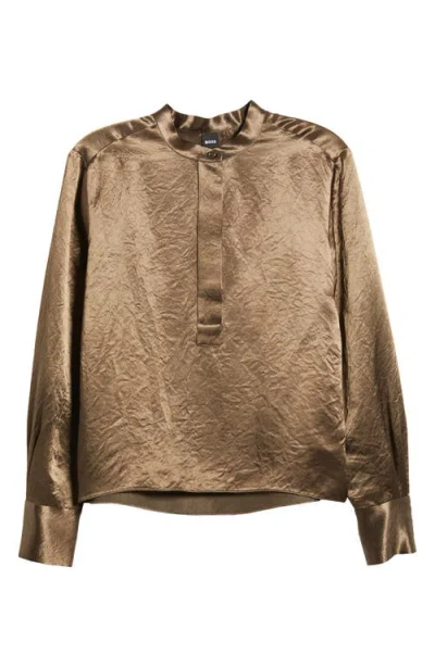 Hugo Boss Boss Beshiny Crinkle Satin Top