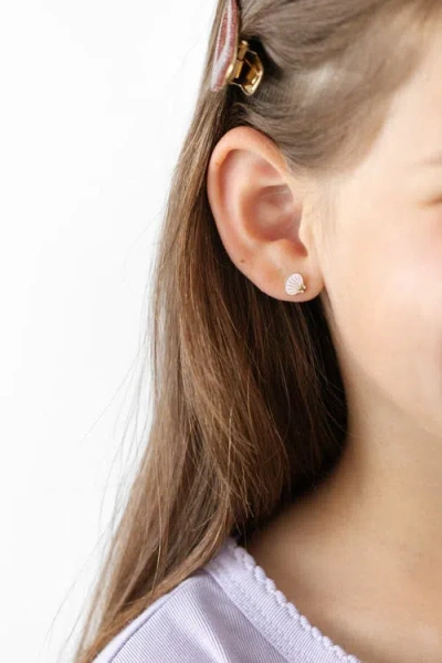 Pip Pop Shell Stud Earrings In Gold