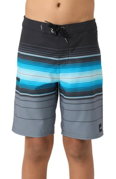 O'neill Kids' Hyperfreak Heat Block Swim Trunks In Gray