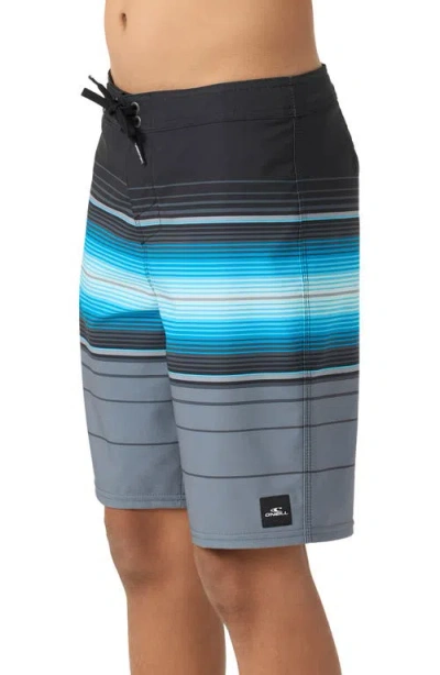 O'neill Kids' Hyperfreak Heat Block Swim Trunks In Gray
