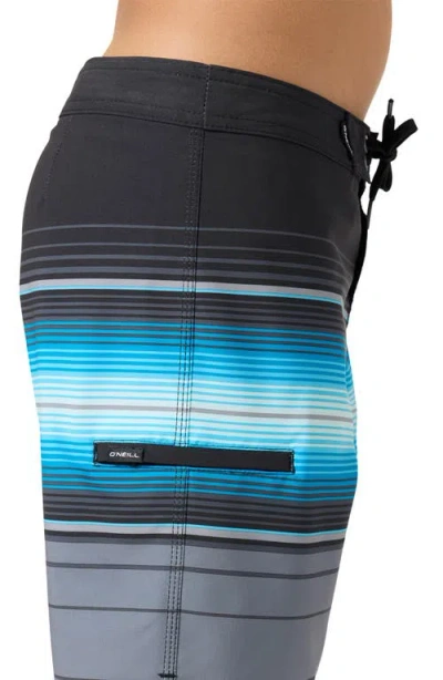 O'neill Kids' Hyperfreak Heat Block Swim Trunks In Gray
