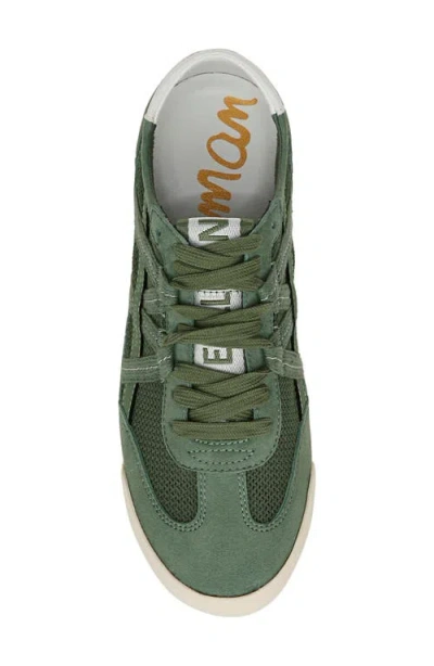 Sam Edelman Irma Lace Up Sneaker Green Agave Suede
